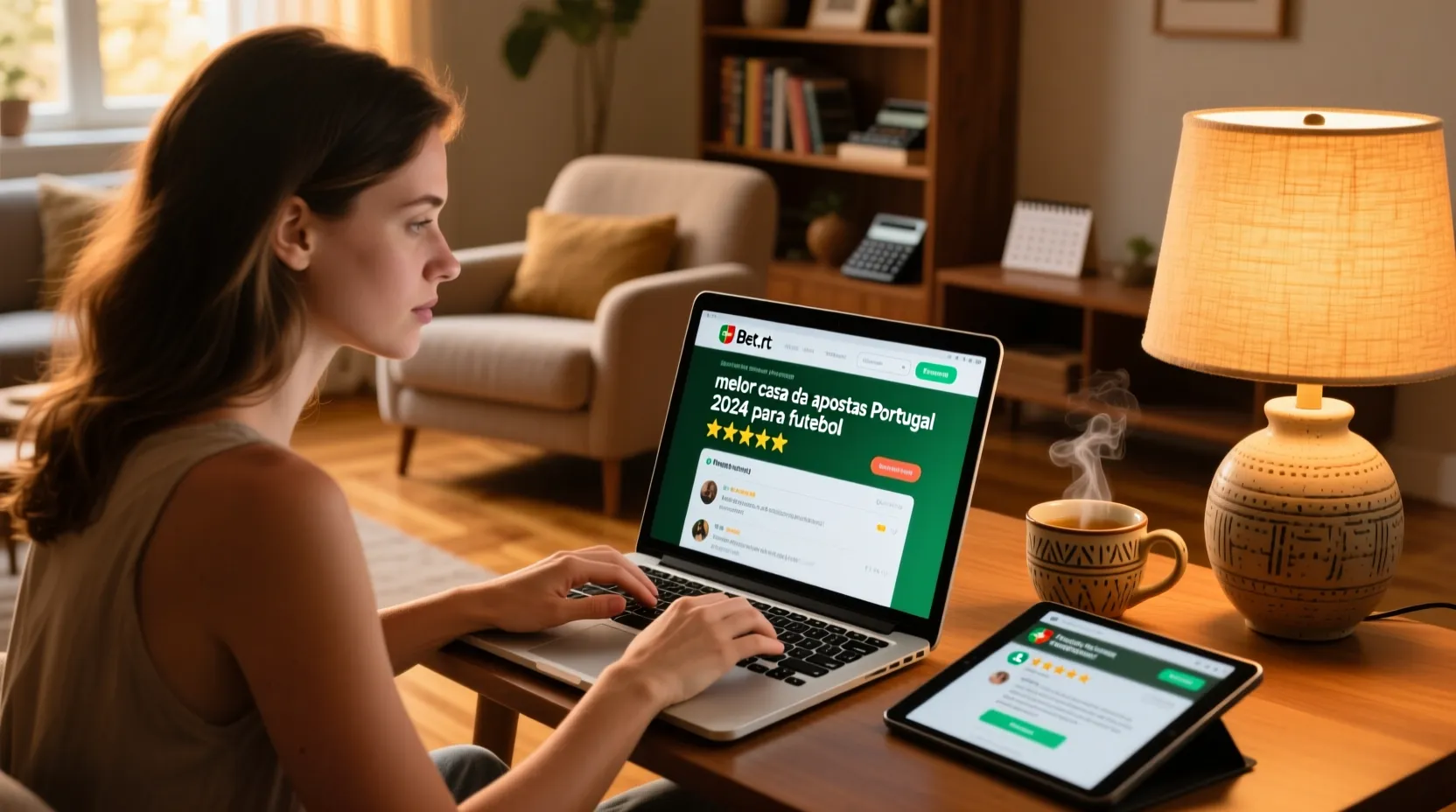 Pessoa a pesquisar avaliacoes e opinioes sobre casas de apostas em forum online