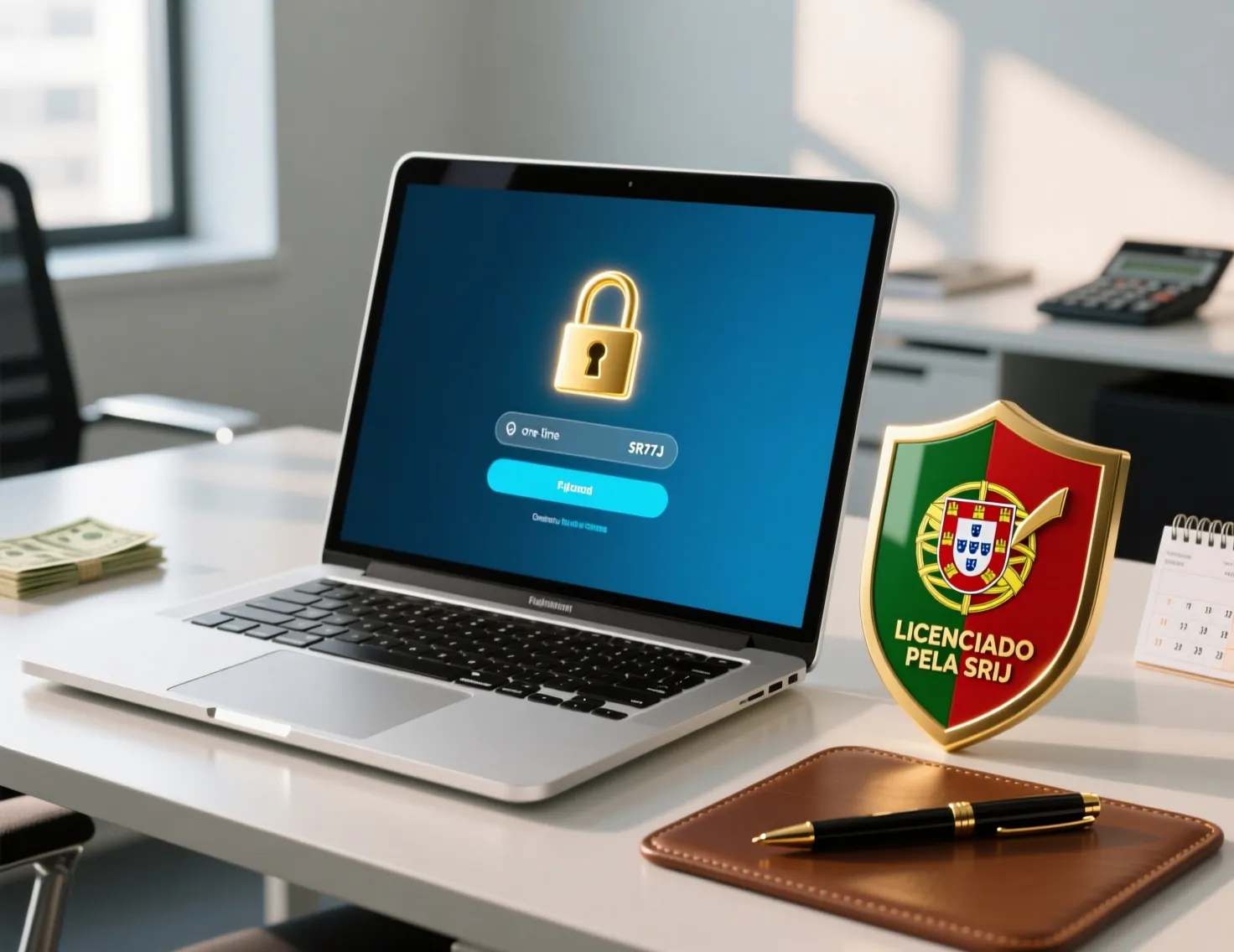 Simbolo de seguranca e certificacao para casas de apostas licenciadas em Portugal